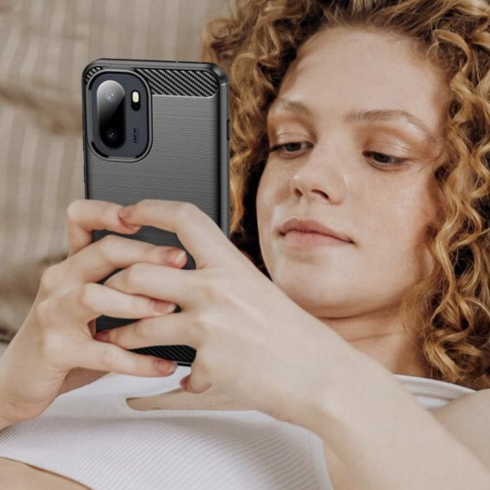 Techsuit Carbon Silicone - θήκη για Oneplus 15R - Μαύρο 6