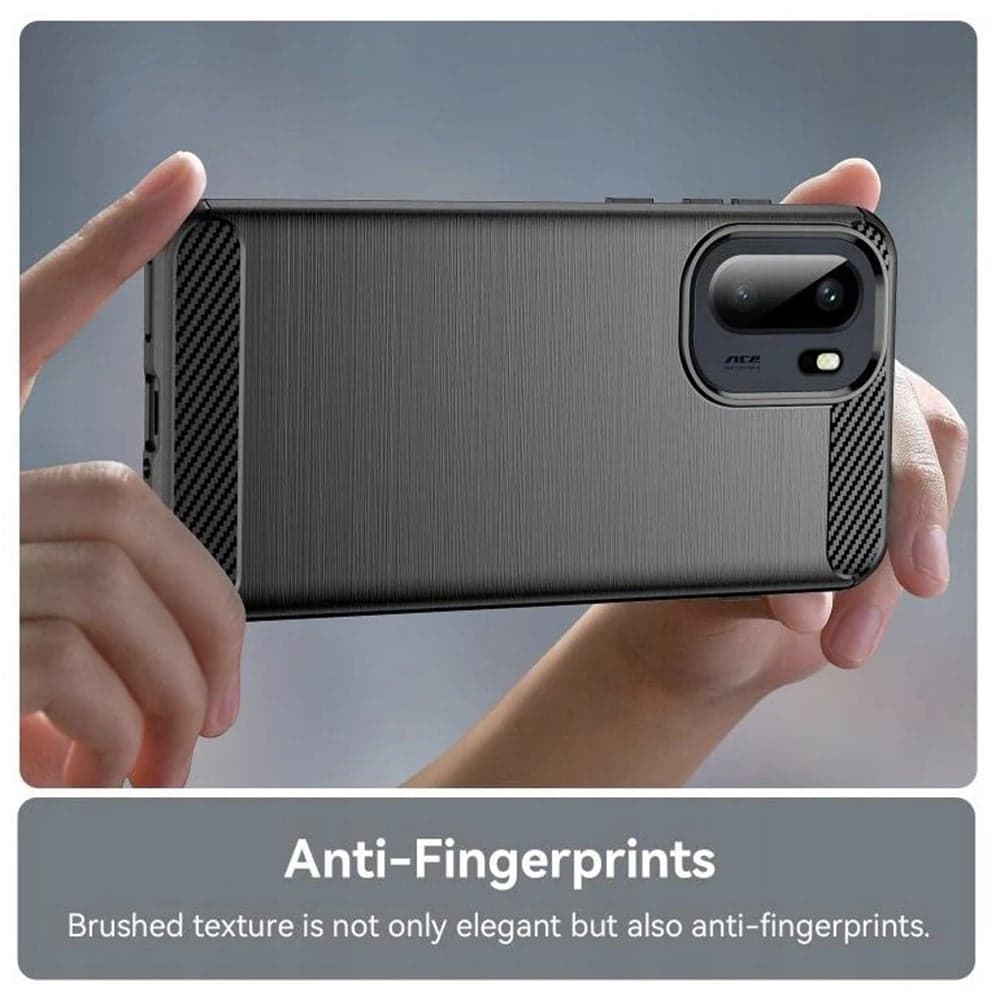 Techsuit Carbon Silicone - θήκη για Oneplus 15R - Μαύρο 3