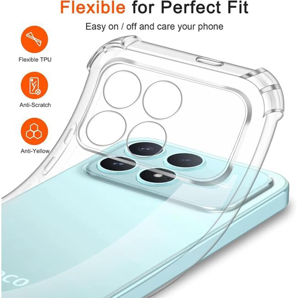 Techsuit Shockproof Clear Silicone - θήκη για Xiaomi Poco F8 Ultra - Διάφανο 2