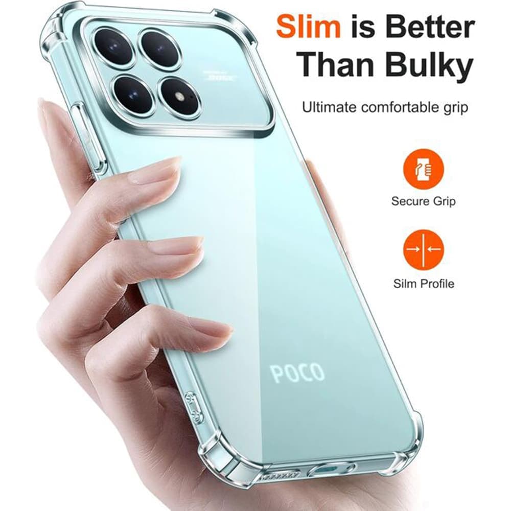Techsuit Shockproof Clear Silicone - θήκη για Xiaomi Poco F8 Ultra - Διάφανο 4