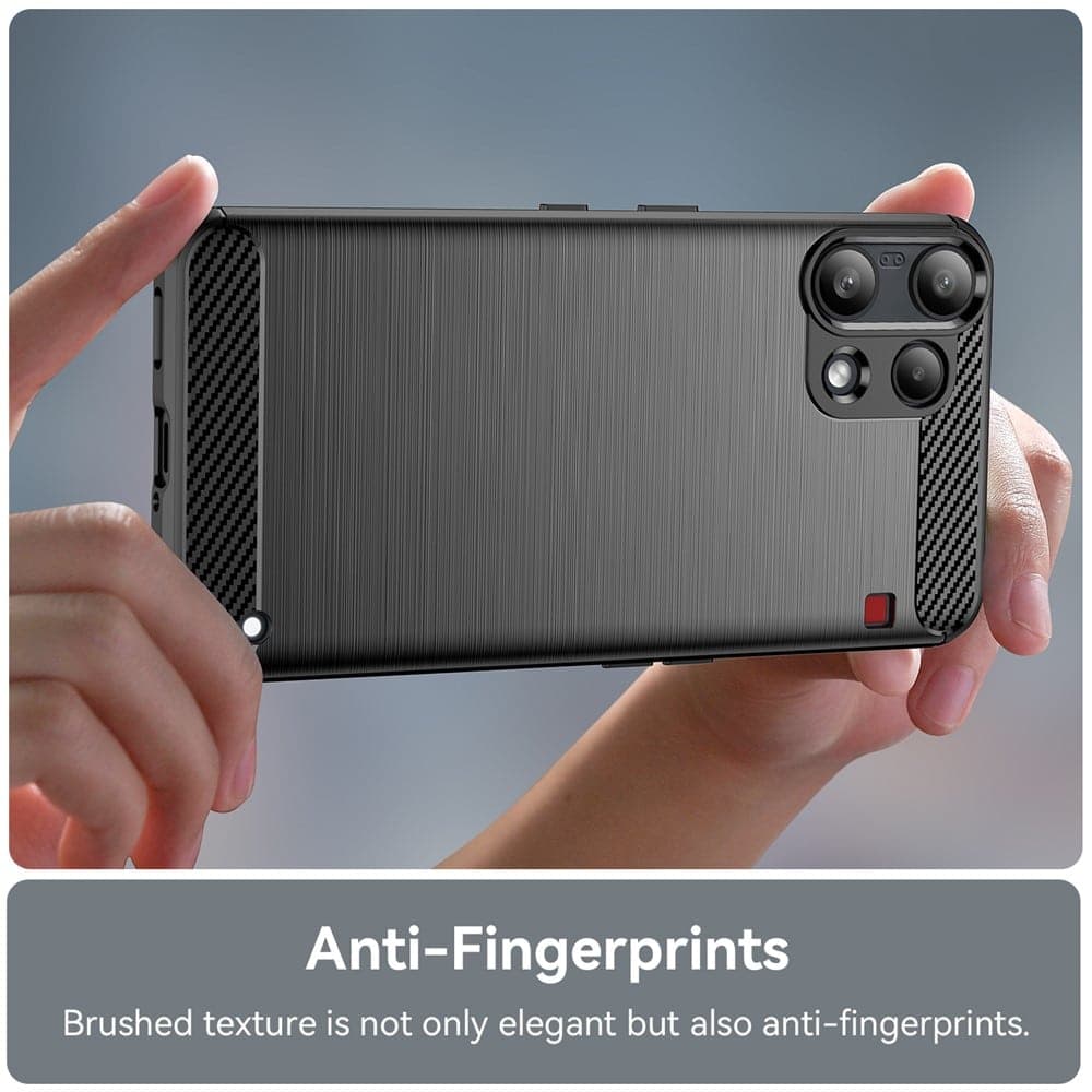 Techsuit Carbon Silicone - θήκη για Nothing Phone (3a) Lite - Μαύρο 2