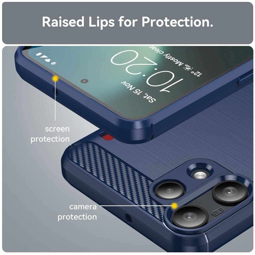 Techsuit Carbon Silicone - θήκη για Nothing Phone (3a) Lite - Μπλε 2