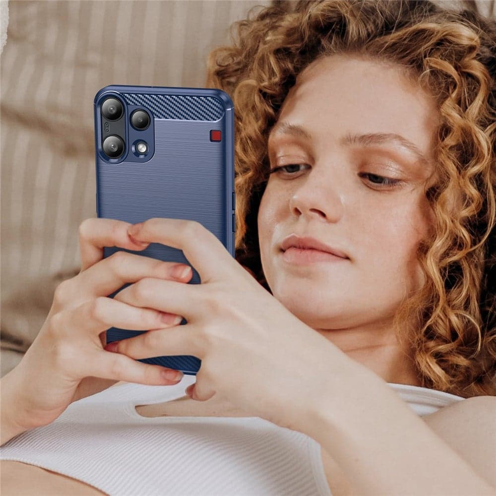 Techsuit Carbon Silicone - θήκη για Nothing Phone (3a) Lite - Μπλε 6