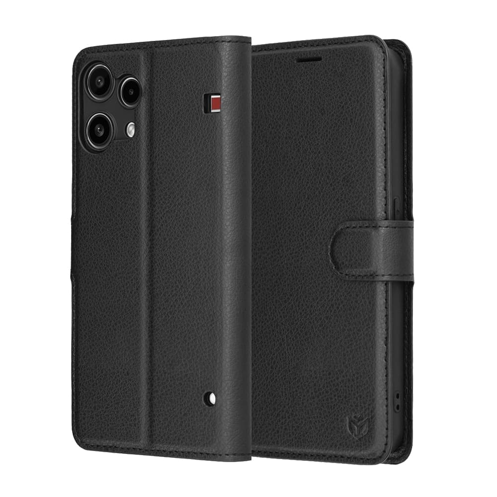 Techsuit Leather Folio - θήκη για Nothing Phone (3a) Lite - Μαύρο