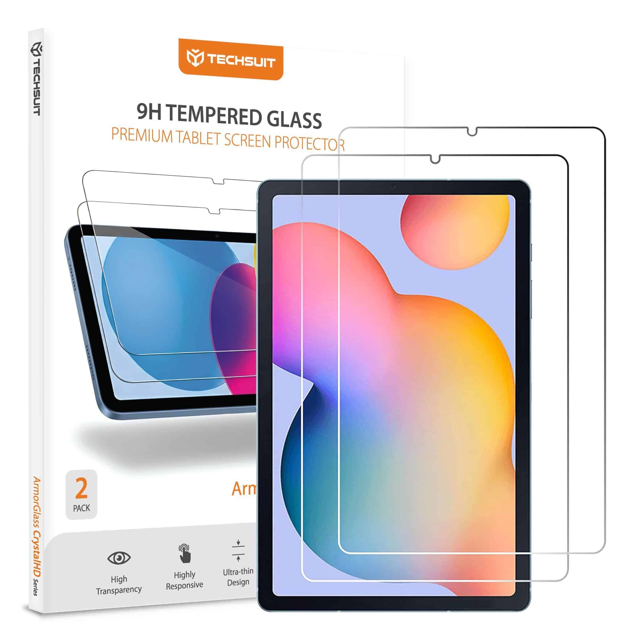 Techsuit - Armorglass Crystalhd (2 Pack) - Samsung Galaxy Tab S6 Lite (2020/2022/2024) - Clear