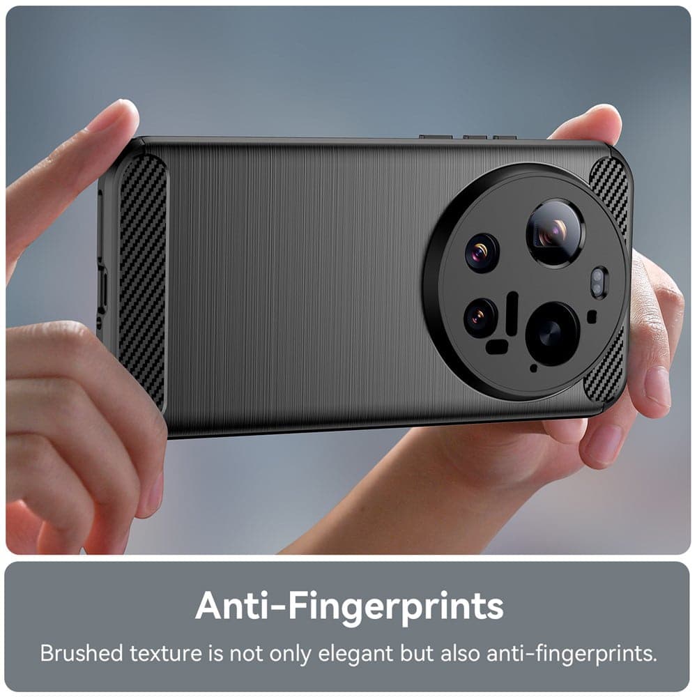 Techsuit Carbon Silicone - θήκη για Xiaomi 17 Ultra - Μαύρο 4