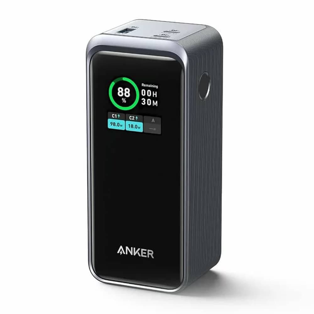 Anker - Power Bank Prime (a1336011) - 2x Usb-C, Usb, For Phone, Tablet, Macbook, Digital Display, 20000mah, 200w - Black 2