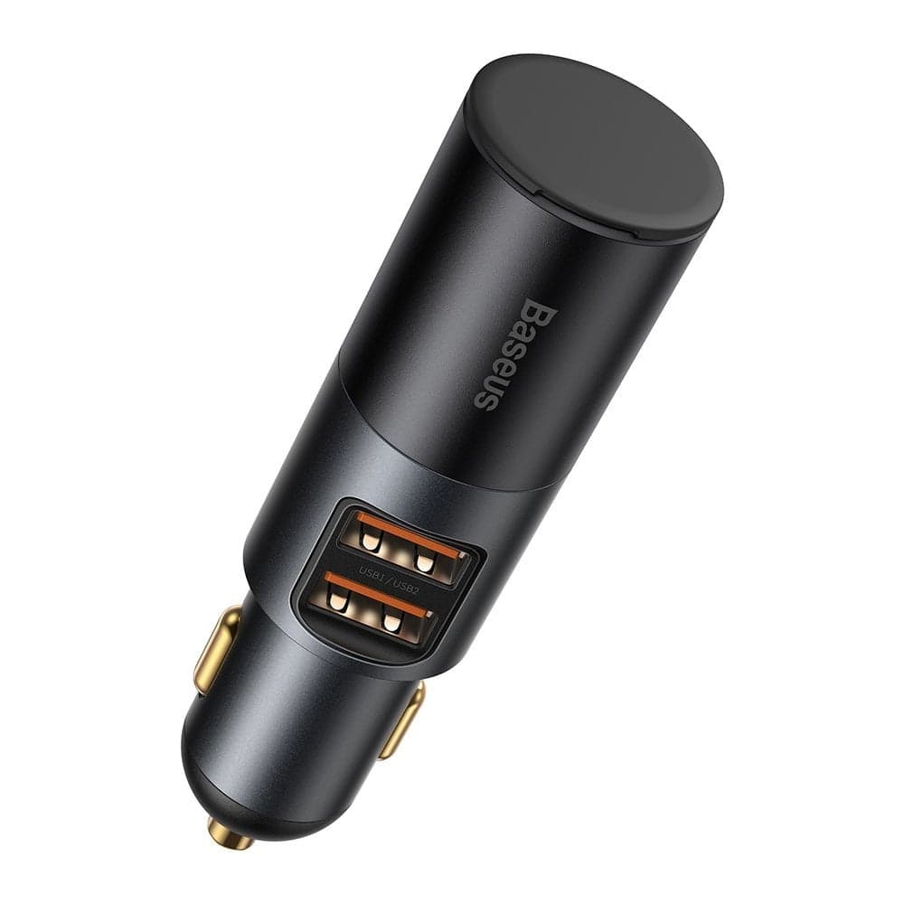 Baseus - Φορτιστής Αυτοκινήτου Share Together (CCBT-D0G/C00034800817-Z1) - Επέκταση Αναπτήρα Τσιγάρου, 2xUSB-A, QC 3.0 120W - Γκρι 4