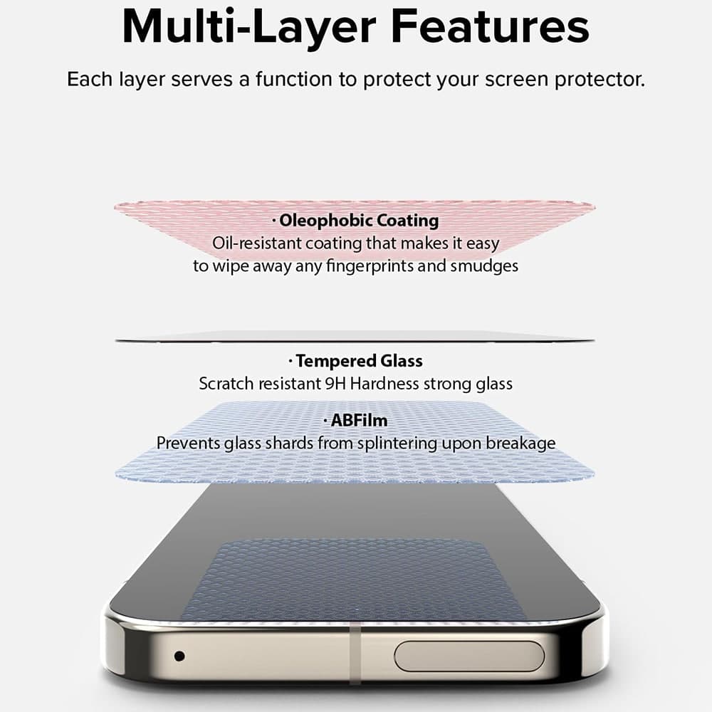 Ringke - Easy Slide Tempered Glass (συσκευασία 2 τεμαχίων) - Google Pixel 9 Pro XL - Διαφανές 5