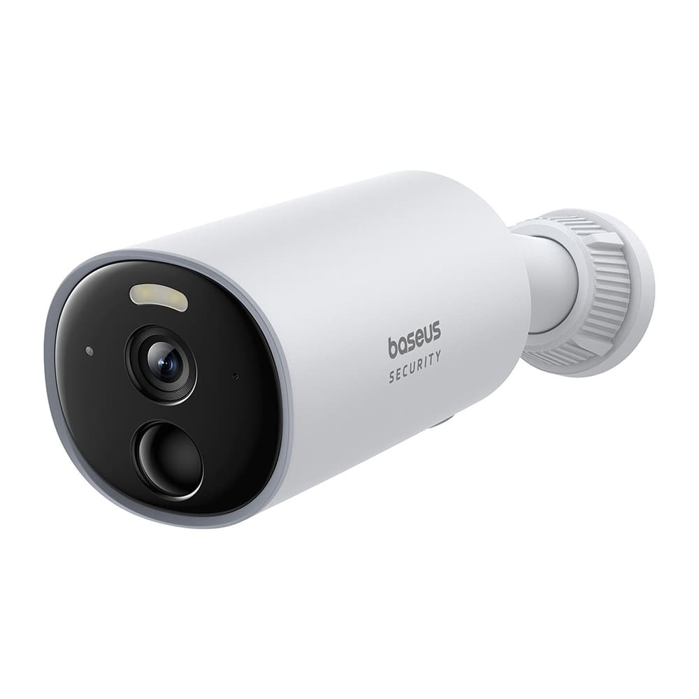 Baseus - Εξωτερική Κάμερα Ασφαλείας B1 (S0SV002130) - 2K, 8GB, Αμφίδρομη Ομιλία, Νυχτερινή Όραση, IP67, 7.800mAh - Λευκό