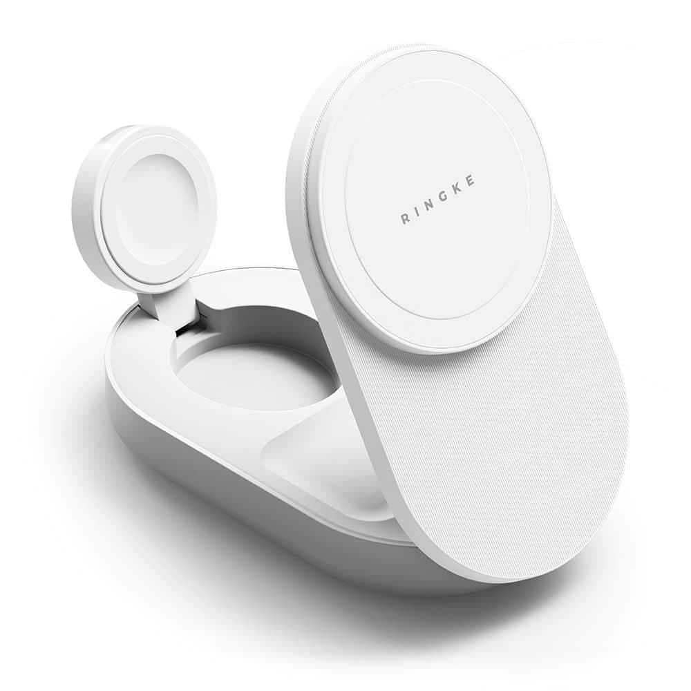 RINGKE 3ΣΕ1 ΜΑΓΝΗΤΙΚΟΣ ΑΣΥΡΜΑΤΟΣ ΦΟΡΤΙΣΤΗΣ MAGSAFE 25W QI2.2 ΛΕΥΚΟΣ