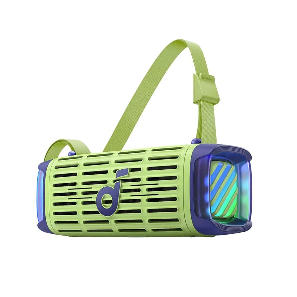 Anker – Wireless Speaker Soundcore Boom 3i (ƒh) – Rugged, Lightshow, 50w, 16h Playtime, Ip68, 2x Bass Power – Green