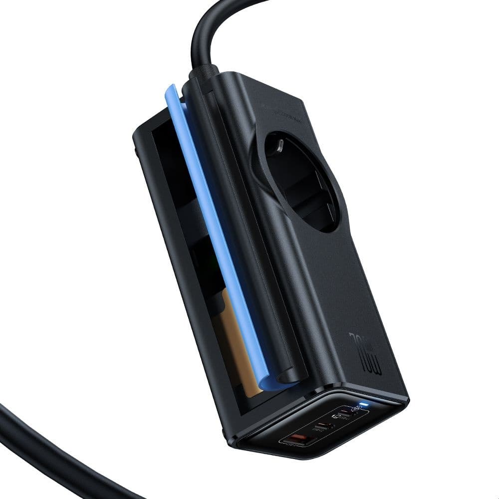 Mcdodo - Φορτιστής 4 σε 1 Super Cube Series (CH-4620) - Schuko, 2x Type-C, USB-A, 70W, Τεχνολογία GaN, 1,5m - Μαύρο 5