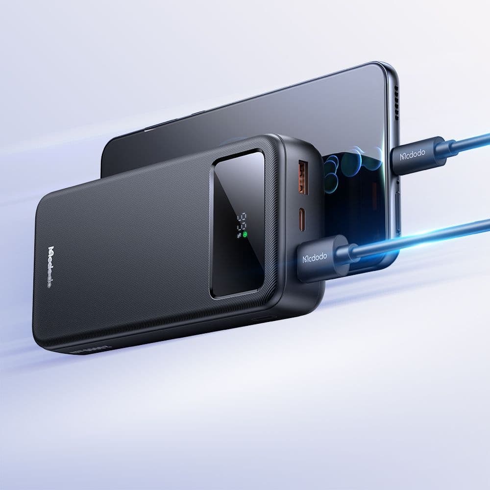 Mcdodo - Power Bank (MC-4230) - Type-C + 2 θύρες USB-A, 20000mAh, 22.5W, Οθόνη LED - Μαύρο 6