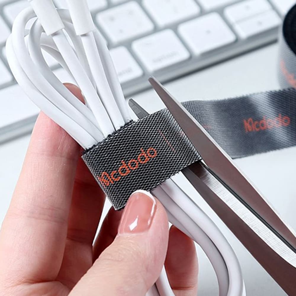 Mcdodo - Ζώνη Οργάνωσης Καλωδίων (VS-0960) - Ιμάντες Velcro, 1m - Μαύρο 6