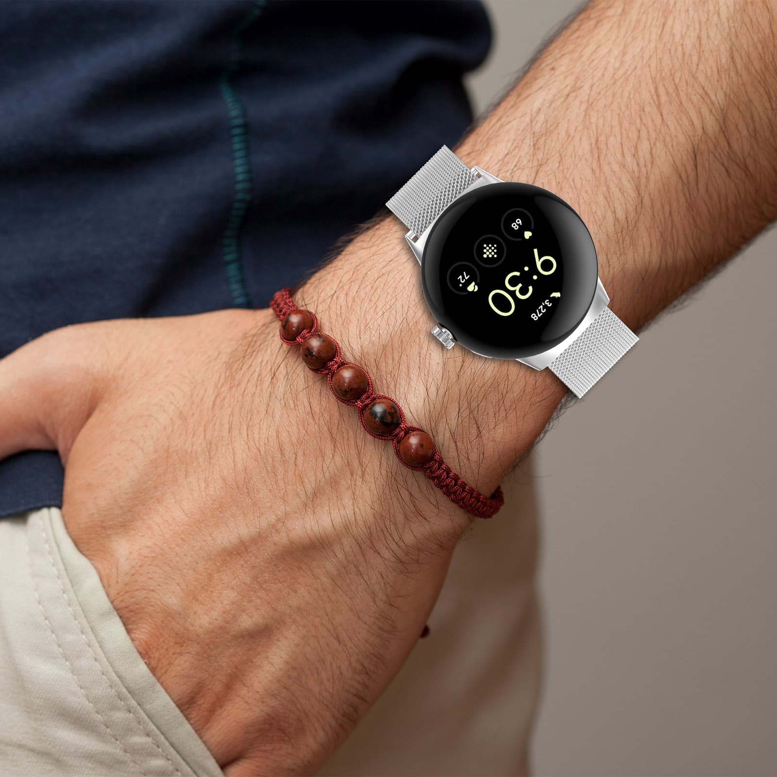 Techsuit - Λουράκι ρολογιού (W009) - Google Pixel Watch 4 45mm - Ασημί 5