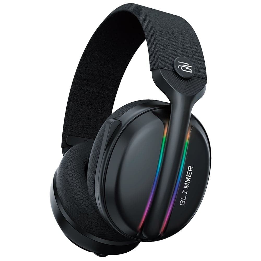 Proove - Ακουστικά Gaming Glimmer (WHGL00022016) - με Μικρόφωνο, 2.4GHz, Bluetooth 5.4, RGB, Ø40mm, 900mAh - Μαύρο/Μωβ 2