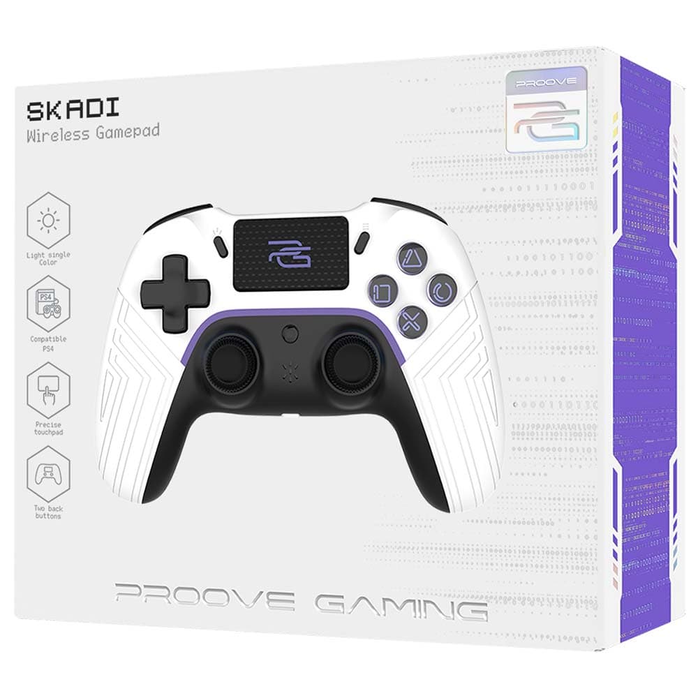 Proove - Ασύρματο Χειριστήριο Skadi (WGSK00022002) - USB-C, AUX, BT, Touch-pad, για PS4, PC, Android, 600mAh - Λευκό 7