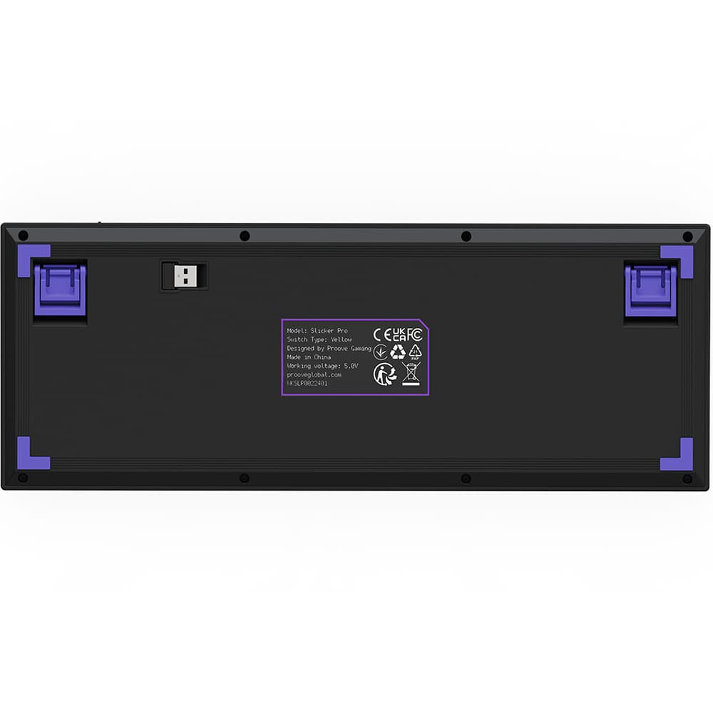 Proove - Ασύρματο πληκτρολόγιο παιχνιδιών Slicker Pro (WKSLPEN22416) - Μηχανικό, BT5.3, Type-C, RGB, 98 πλήκτρα, 6000mAh, 1.8m - Μαύρο 2