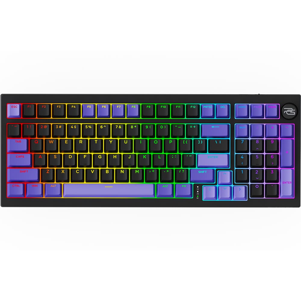 Proove - Ασύρματο πληκτρολόγιο παιχνιδιών Slicker Pro (WKSLPEN22416) - Μηχανικό, BT5.3, Type-C, RGB, 98 πλήκτρα, 6000mAh, 1.8m - Μαύρο