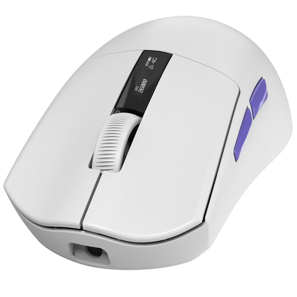 Proove - Ασύρματο Ποντίκι Jester 8K (WMJS00022002) - για Gaming, Οθόνη OLED, 7 Κουμπιά, 800-26000DPI, 500mAh, 1.5m - Λευκό 3