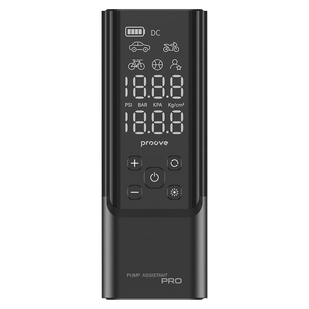 Proove - Βοηθός Αντλίας Αυτοκινήτου Pro (PPAP80010901) - Φορητός Συμπιεστής, με Ψηφιακή Οθόνη, Φακό LED, 120W - Μαύρο 4