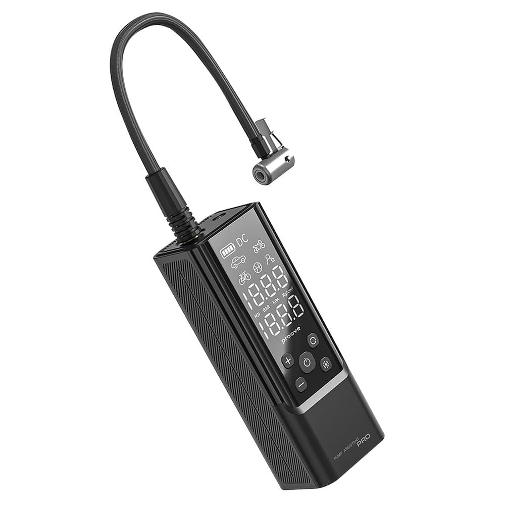 Proove - Βοηθός Αντλίας Αυτοκινήτου Pro (PPAP80010901) - Φορητός Συμπιεστής, με Ψηφιακή Οθόνη, Φακό LED, 120W - Μαύρο 3