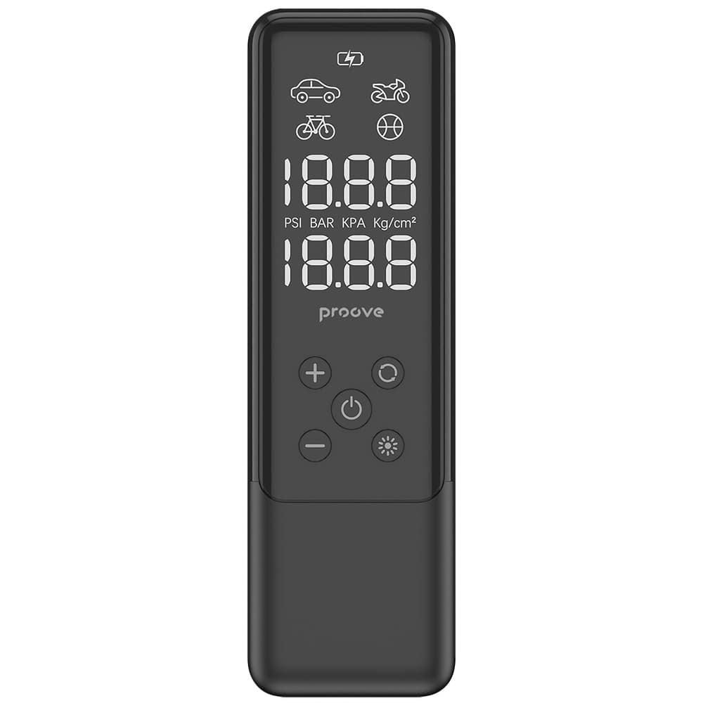 Μίνι Φορητός Συμπιεστής Αέρα 85W - Ψηφιακή Οθόνη, για Αναπτήρα - Proove PPAM85 - Μαύρο 5