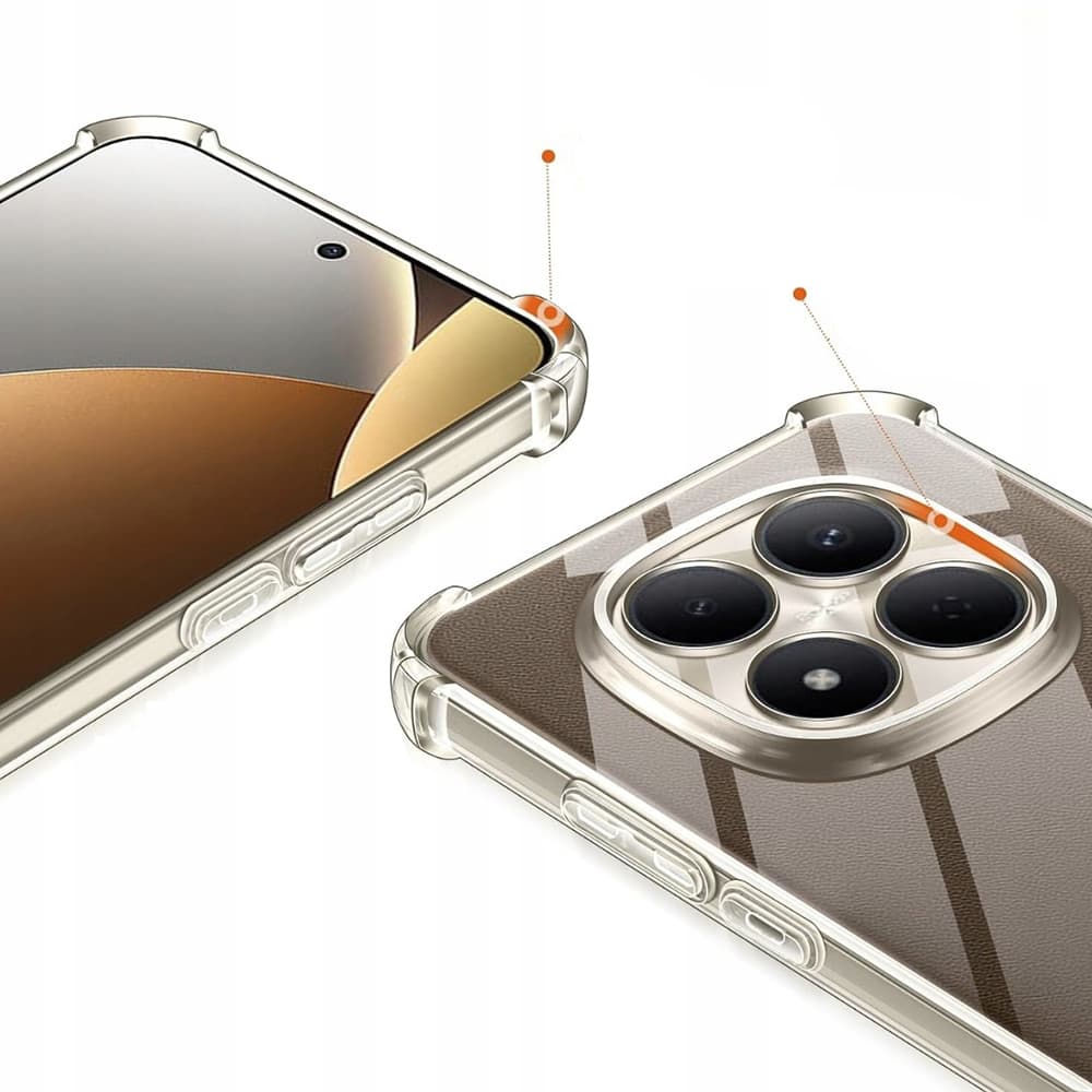 Techsuit Shockproof Clear Silicone - θήκη για Xiaomi Redmi Note 15 Pro+ 5G / Poco M8 Pro - Διάφανο 3
