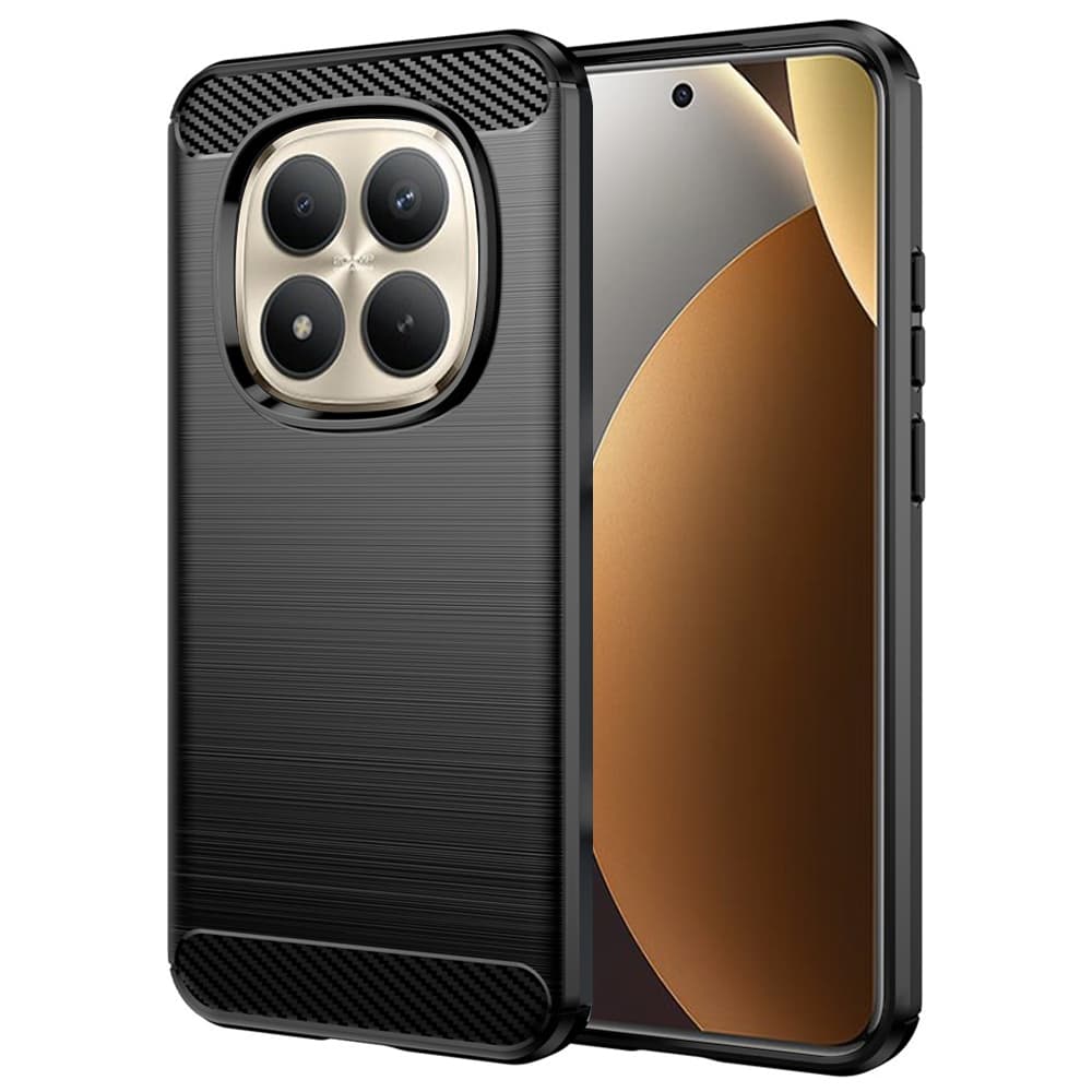 Techsuit Carbon Silicone - θήκη για Xiaomi Redmi Note 15 Pro+ 5G / Poco M8 Pro - Μαύρο