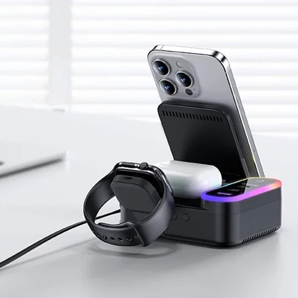 Yesido - Ασύρματος Σταθμός Φόρτισης (DS38) - 8 σε 1, MagSafe, Γρήγορη Φόρτιση, για iPhone, Apple Watch, Ακουστικά, 65W - Μαύρο 3