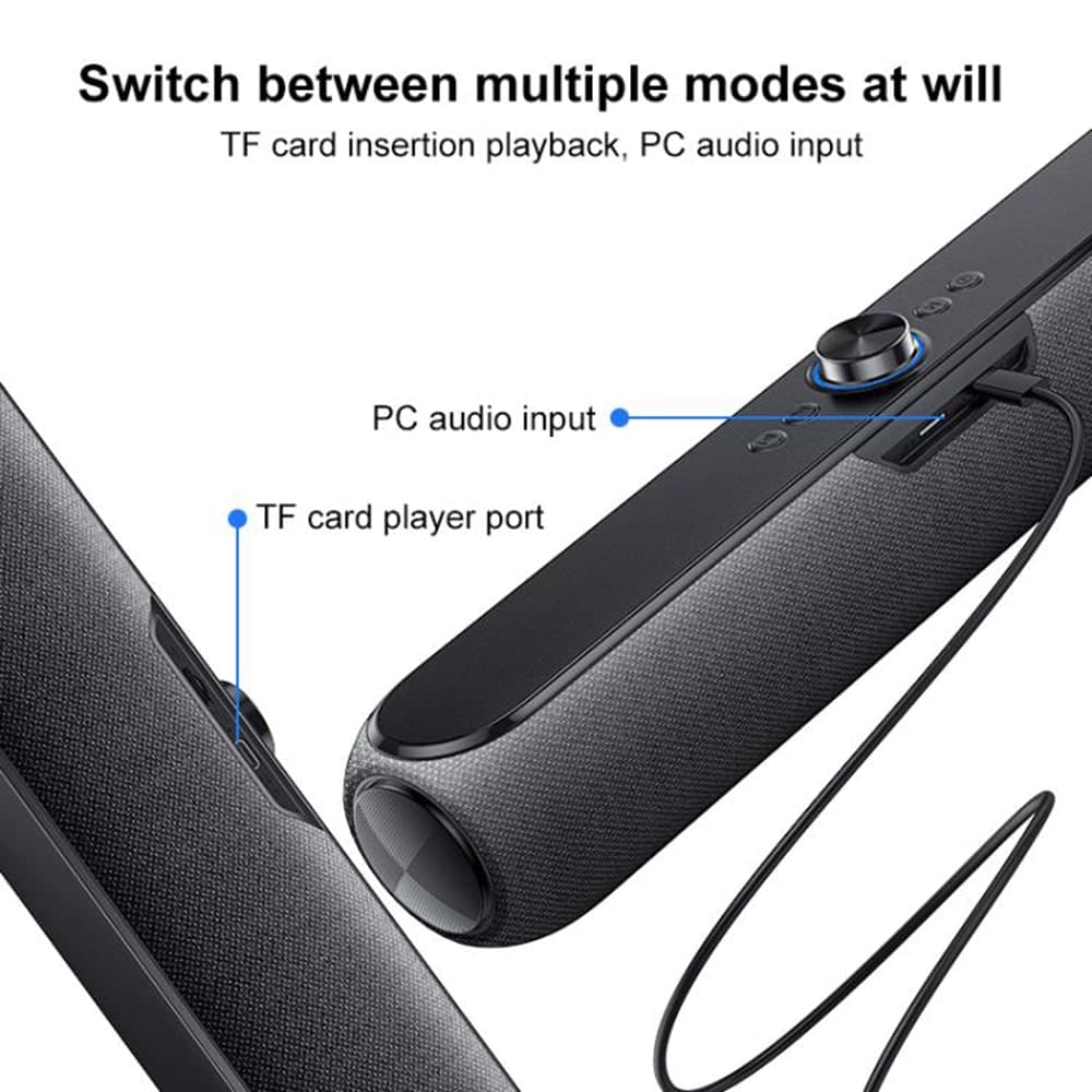 Yesido - Ασύρματο ηχείο (YSW42) - Bluetooth 5.3, Type-C, TF, 2000mAh, 20W - Μαύρο 3