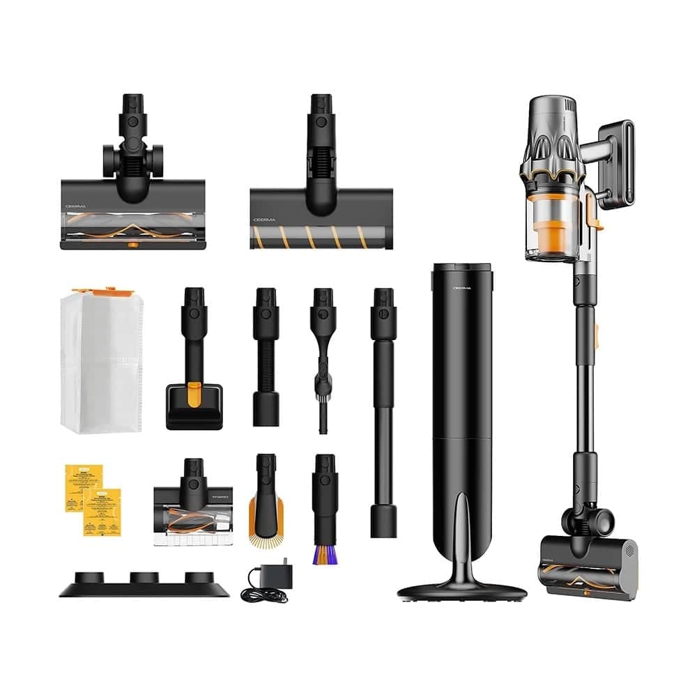 Deerma - Ασύρματη ηλεκτρική σκούπα (Σταθμός T50W XT) - 27000Pa, 600W, 2500mAh, HEPA, Τεχνολογία κυκλώνα, Οθόνη LED - Μαύρο 4