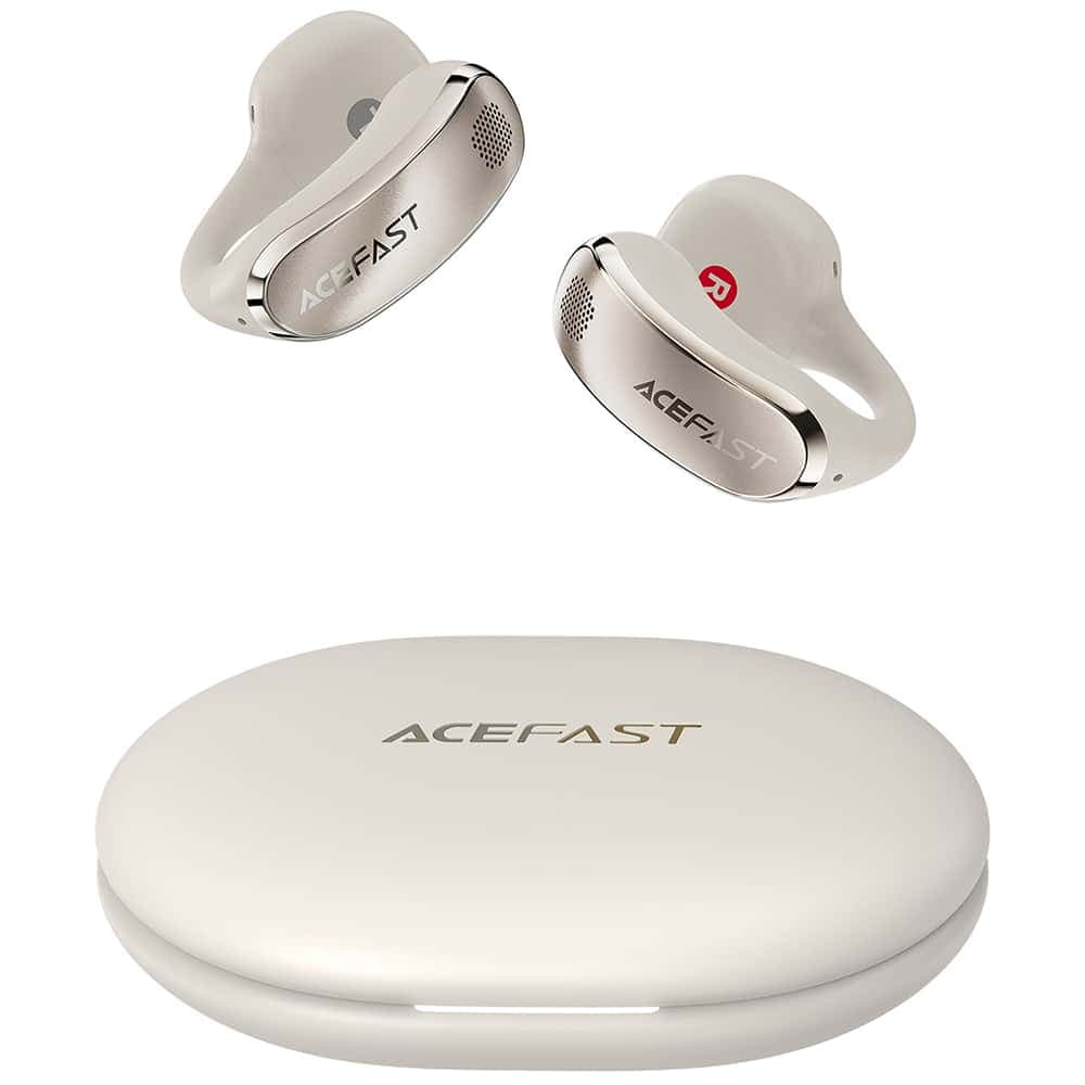 Acefast - Ασύρματα ακουστικά Aceclip Pro (FA006) - OWS Stereo, BT 5.4, Διπλό μικρόφωνο με ακύρωση θορύβου, 400mAh, IP55, Type-C - Χρυσό