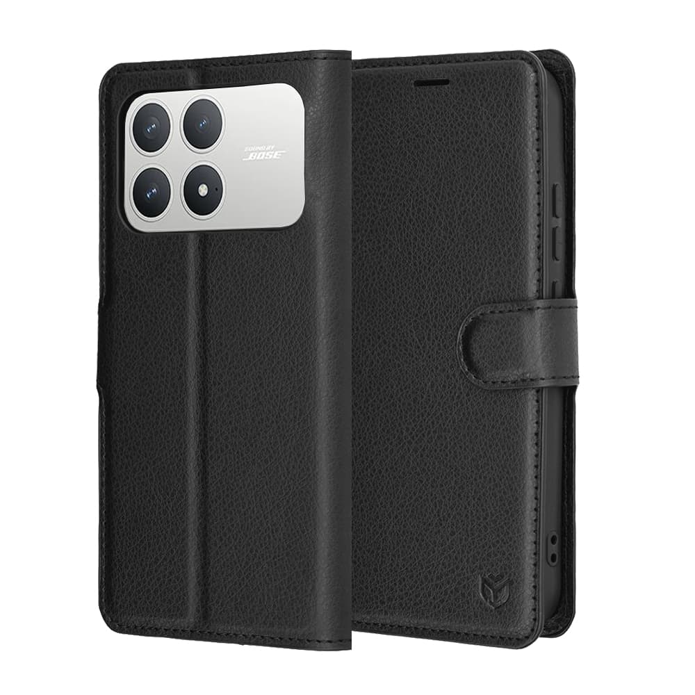 Techsuit Leather Folio - θήκη για Xiaomi Poco F8 Pro - Μαύρο