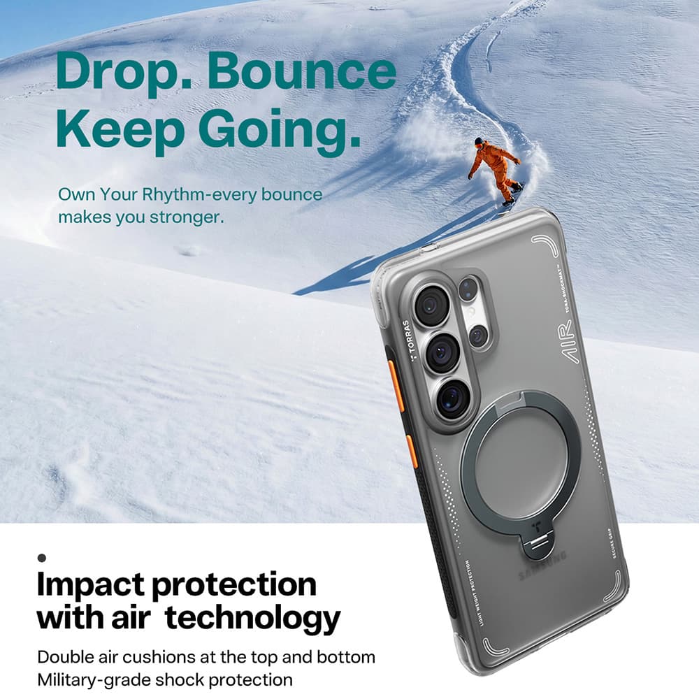 Torras Ostand Spin Air Series - θήκη για Samsung Galaxy S26 Ultra - Μαύρο 3