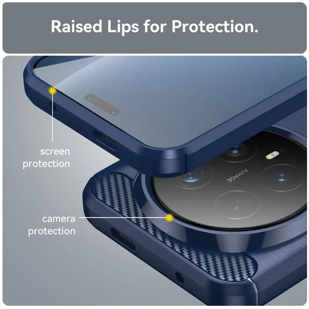 Techsuit Carbon Silicone - θήκη για Honor Magic8 Pro - Μπλε 4