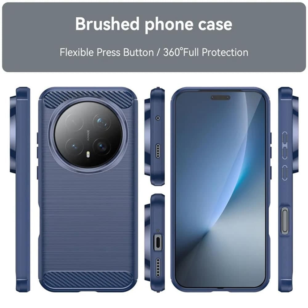 Techsuit Carbon Silicone - θήκη για Honor Magic8 Pro - Μπλε 6