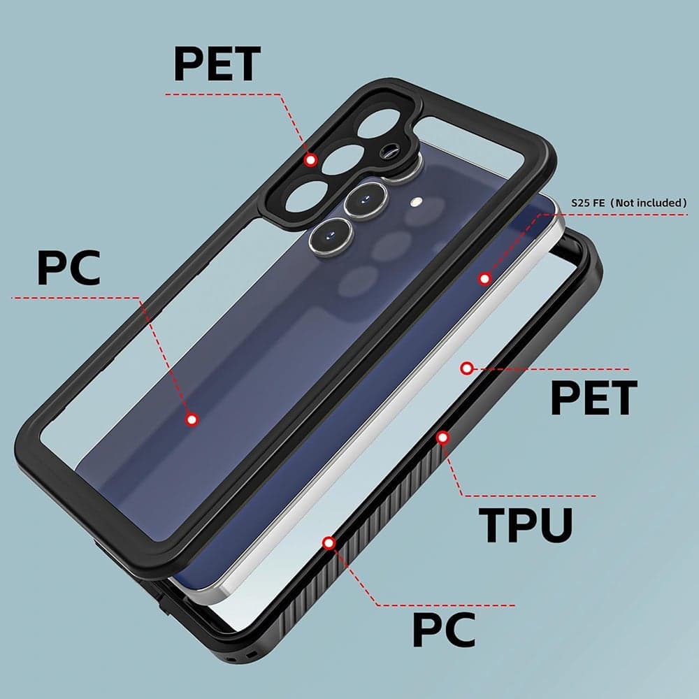 ShellBox Waterproof IP68 - θήκη για Samsung Galaxy S25 FE - Μαύρο 5