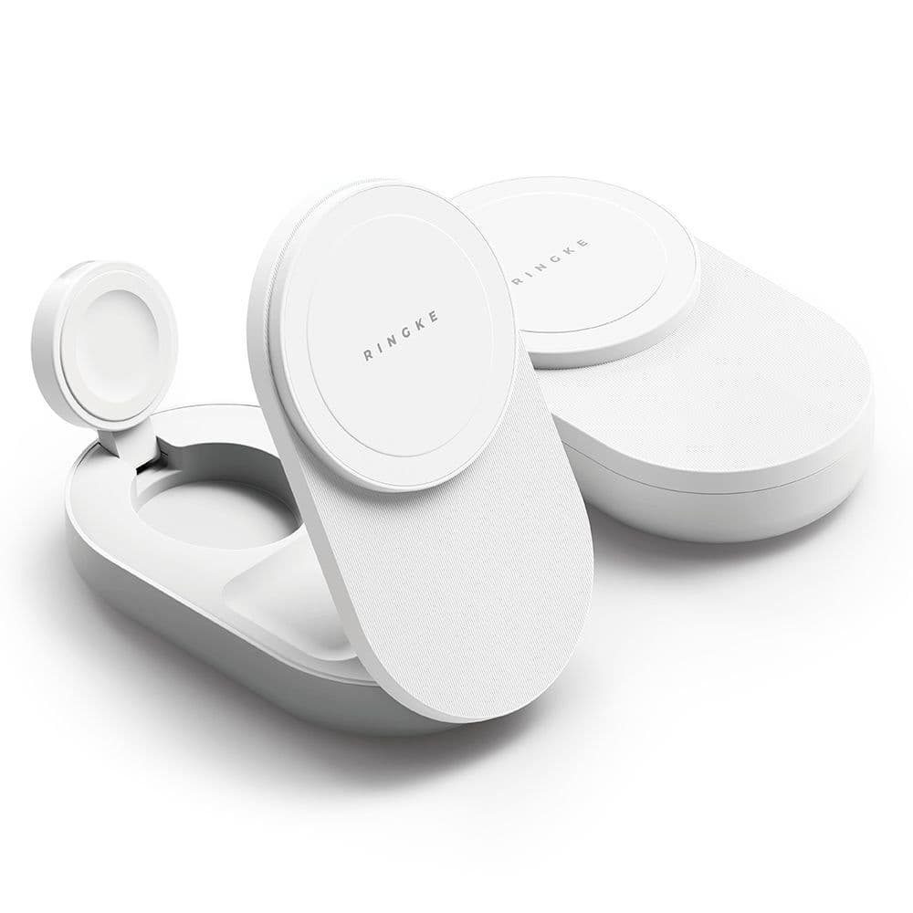 RINGKE 3ΣΕ1 ΜΑΓΝΗΤΙΚΟΣ ΑΣΥΡΜΑΤΟΣ ΦΟΡΤΙΣΤΗΣ MAGSAFE 25W QI2.2 ΛΕΥΚΟΣ 2