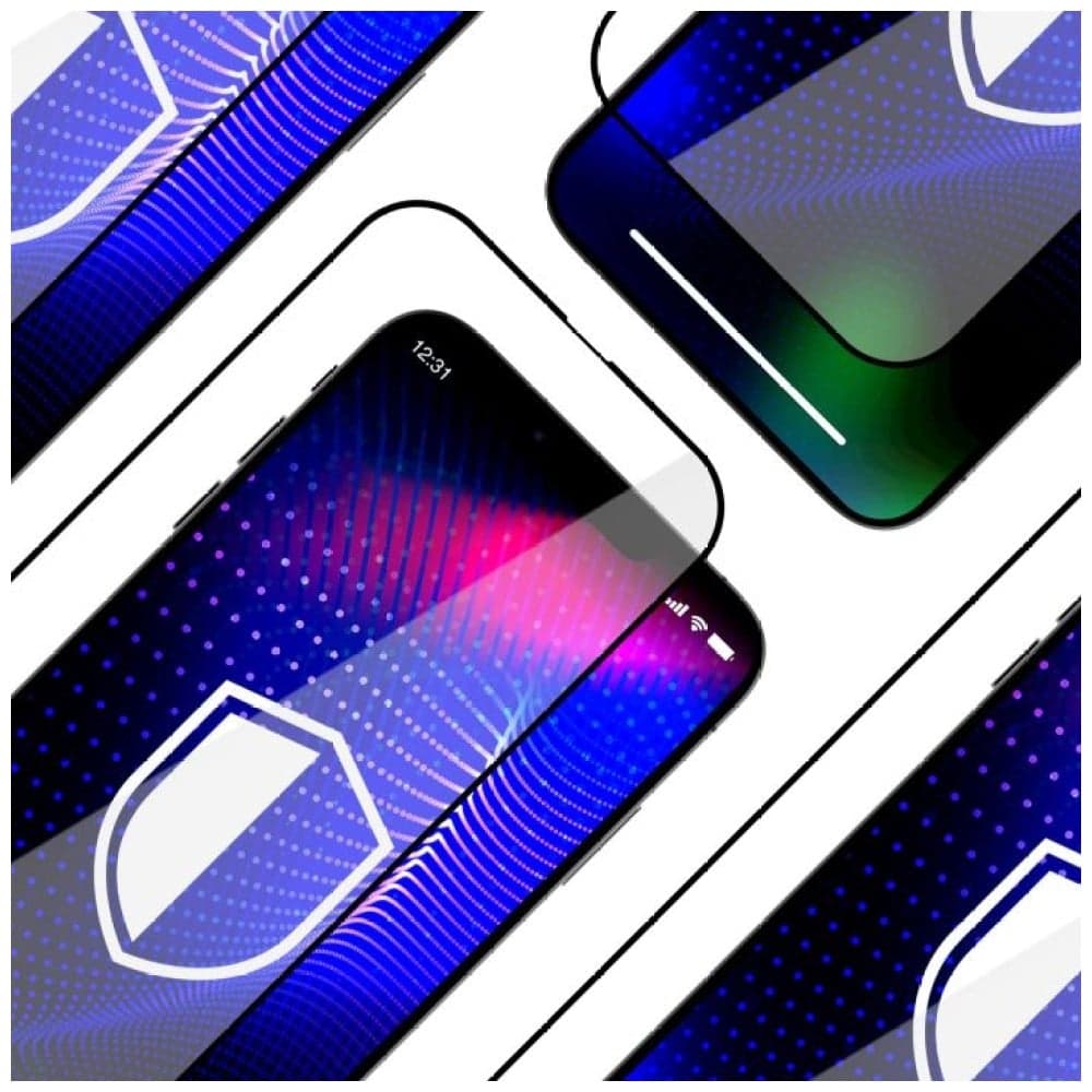 3MK Hardy iPhone 14 / 13 / 13 Pro 6,1" χημικά σκληρυμένο γυαλί μαύρο 9
