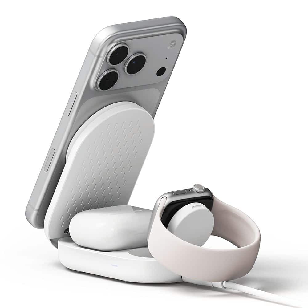 RINGKE 3ΣΕ1 ΜΑΓΝΗΤΙΚΟΣ ΑΣΥΡΜΑΤΟΣ ΦΟΡΤΙΣΤΗΣ MAGSAFE 25W QI2.2 ΛΕΥΚΟΣ 3