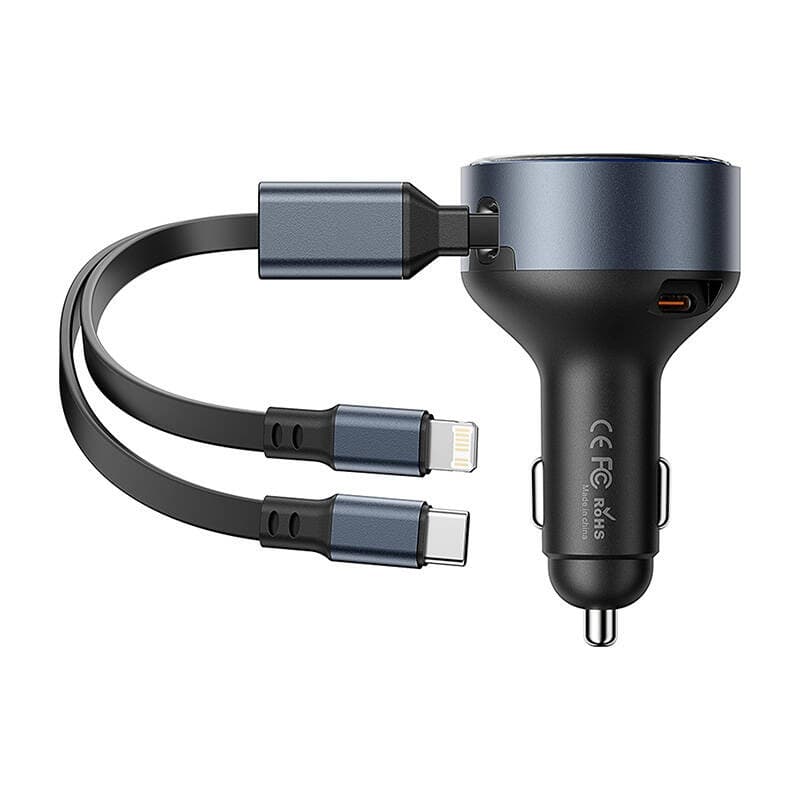 Φορτιστής αυτοκινήτου Vention FFOB0 USB-C + καλώδιο USB-C/Lightning 30W 2