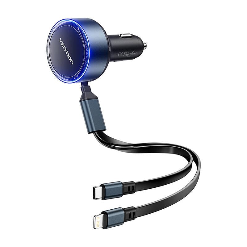 Φορτιστής αυτοκινήτου Vention FFOB0 USB-C + καλώδιο USB-C/Lightning 30W 3