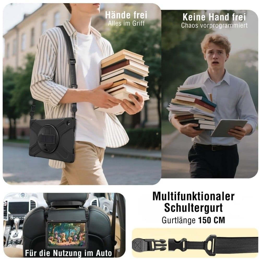 4smarts Rugged Case Grip - θήκη για Samsung Galaxy Tab A11 - Μαύρο 7