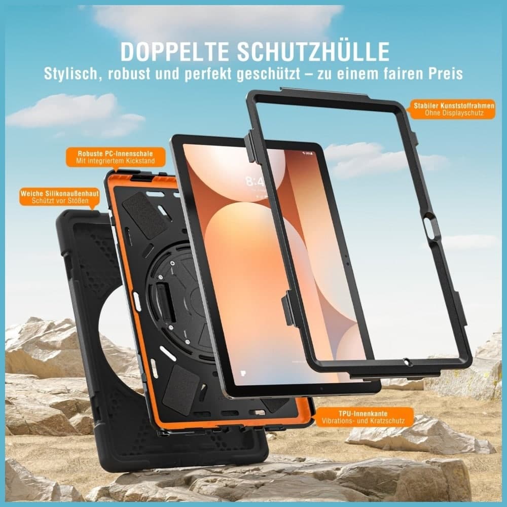 4smarts Rugged Case Grip - θήκη για Samsung Galaxy Tab A11 - Μαύρο 8