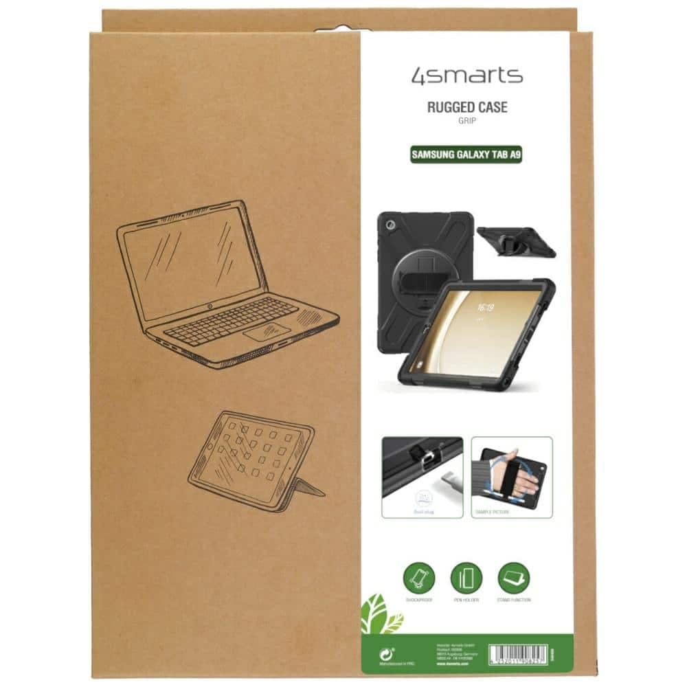4smarts Rugged Case Grip - θήκη για Samsung Galaxy Tab A9 - Μαύρο 7