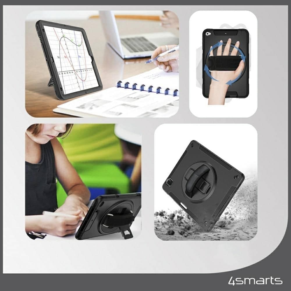 4smarts Rugged Case Grip - θήκη για Samsung Galaxy Tab S10 Lite / FE S9 S8 S7 - Μαύρο 3