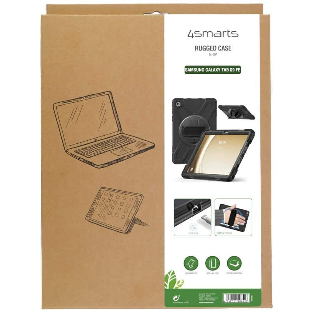 4smarts Rugged Case Grip - θήκη για Samsung Galaxy Tab S10 Lite / FE S9 S8 S7 - Μαύρο 7