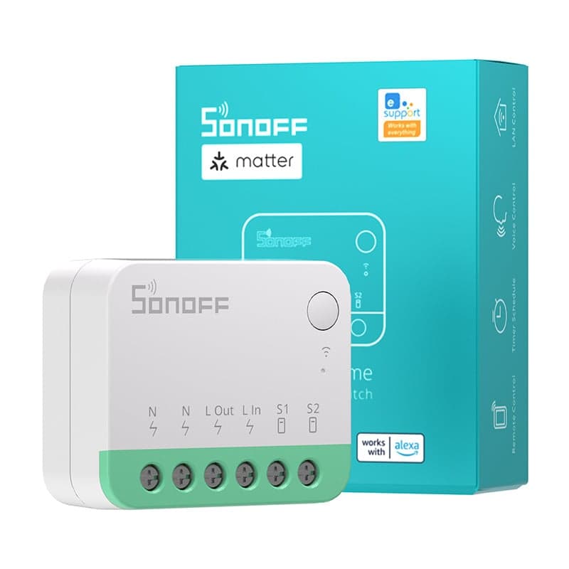 Sonoff MINIR4M Matter έξυπνος μίνι διακόπτης WiFi (HomeKit, SmartThings, Home Assistant). 4